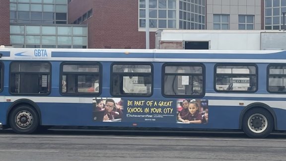 Bridgeport Bus King Poster Advertising Achievement First Campaign